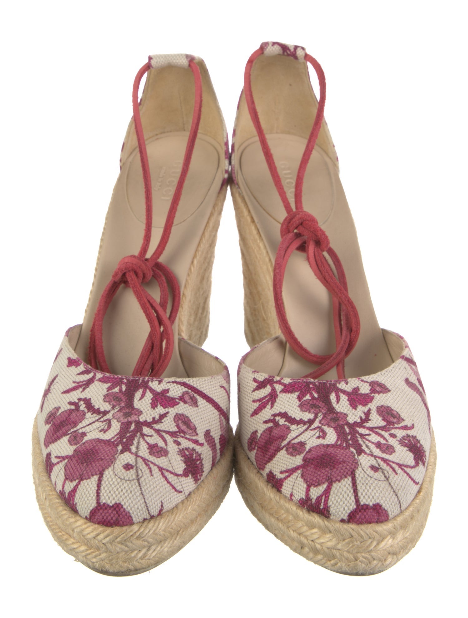 Gucci Flora Print Canvas Espadrilles